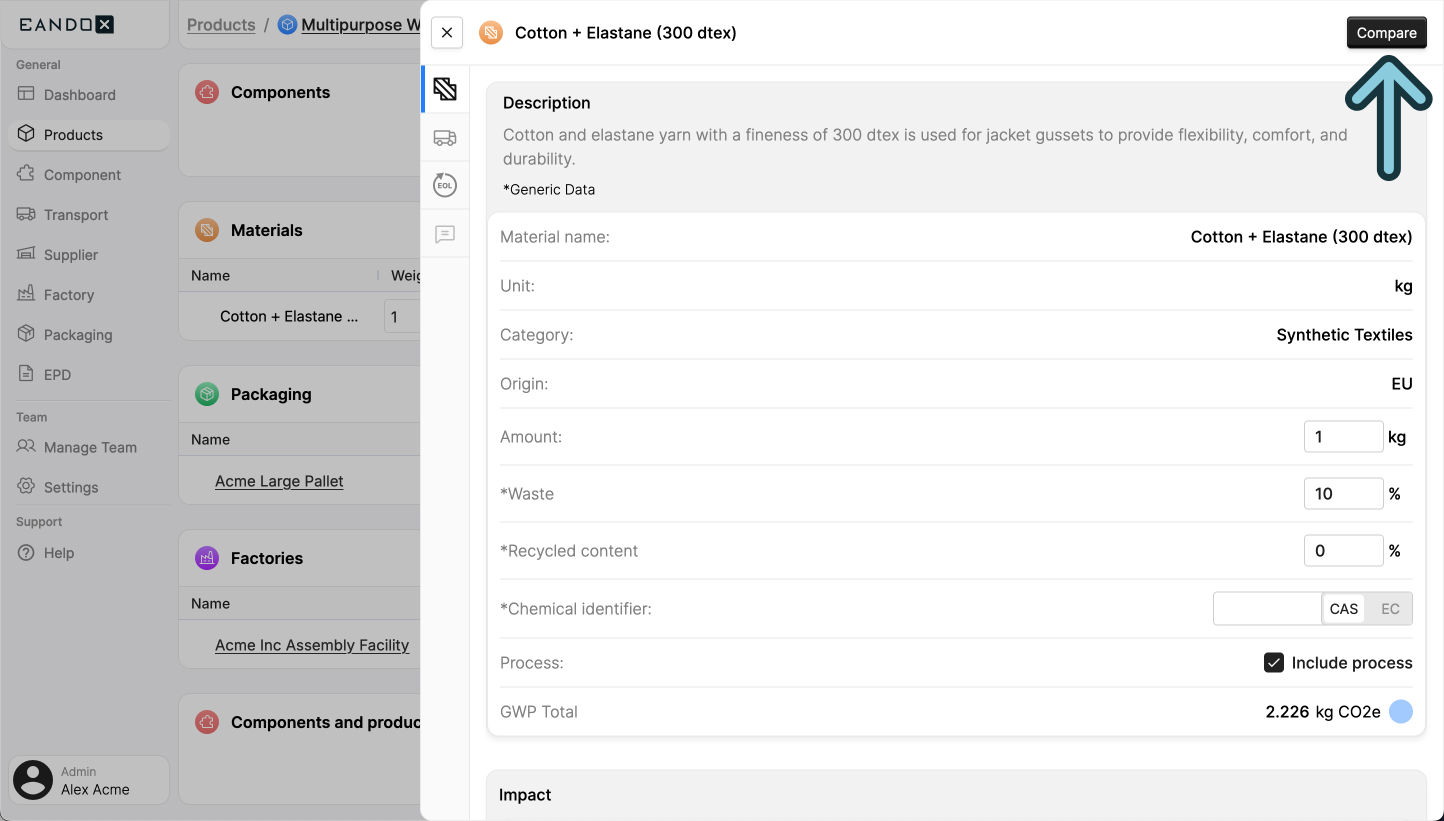 Image of the compare button