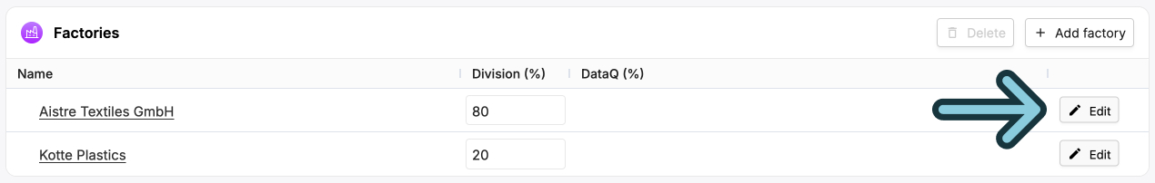 Image of the edit factory button