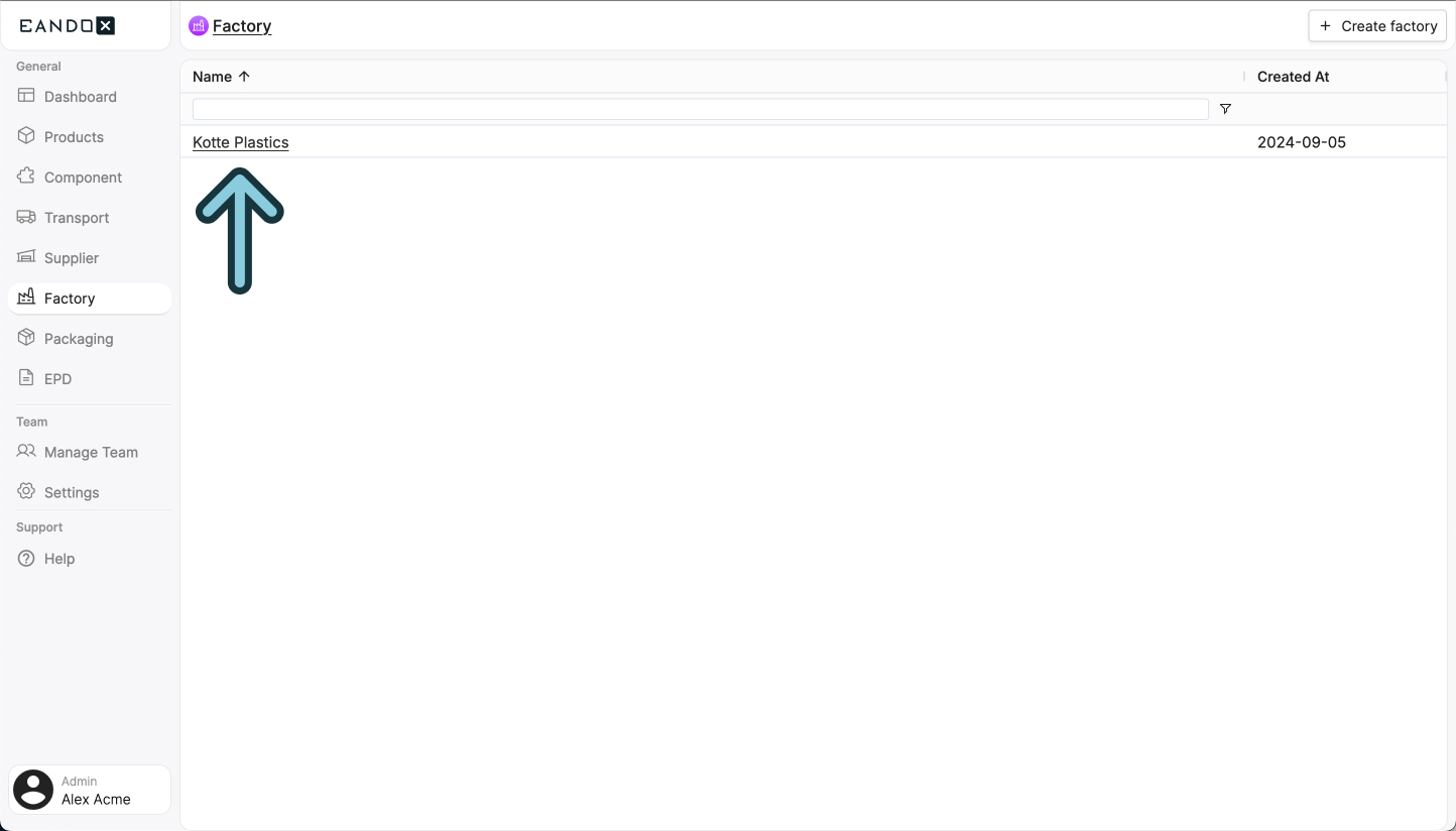 Image of the factories page