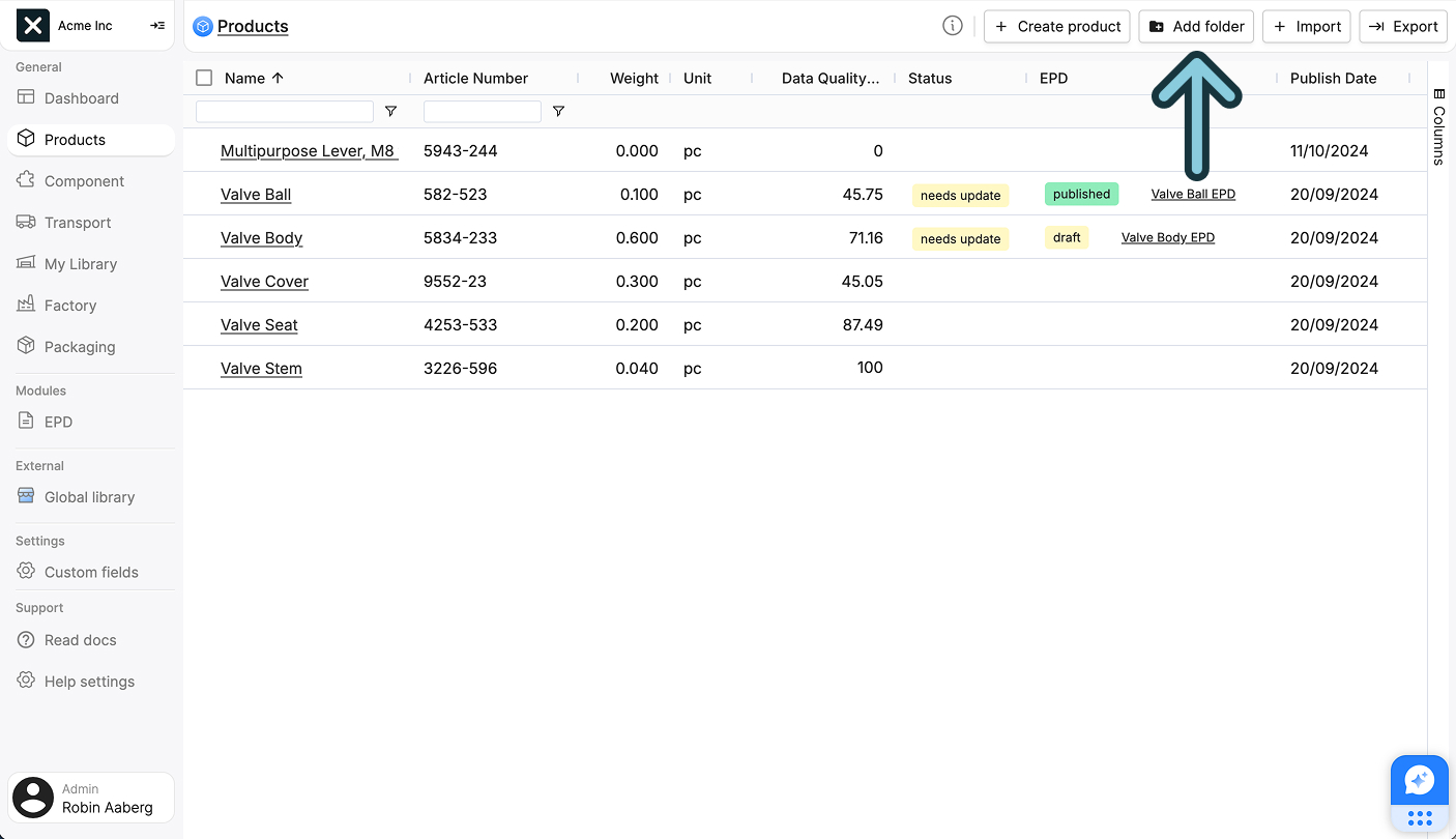 Image of the folder button